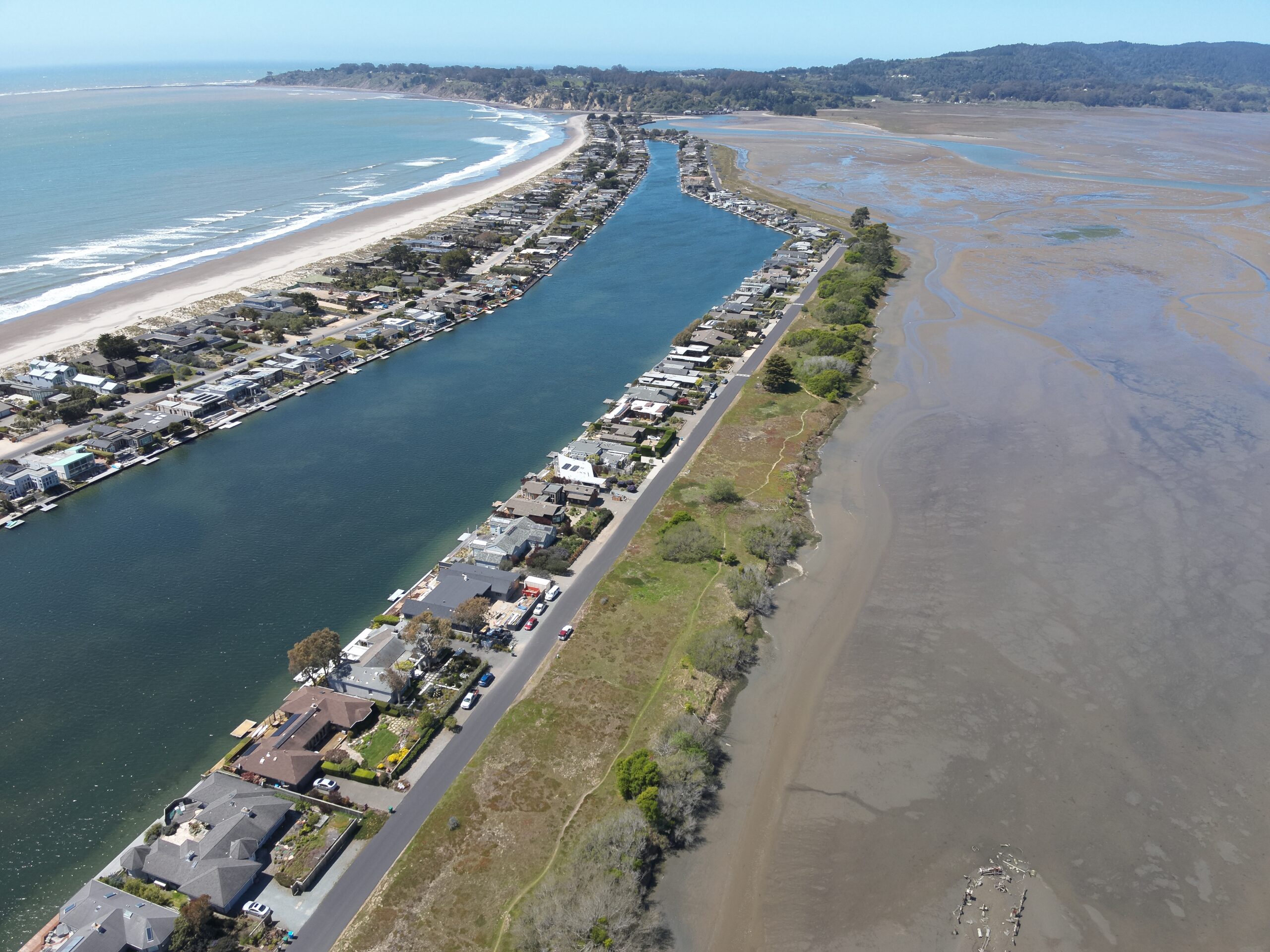 default Aerial view of the South End of Bolinas Lagoon.